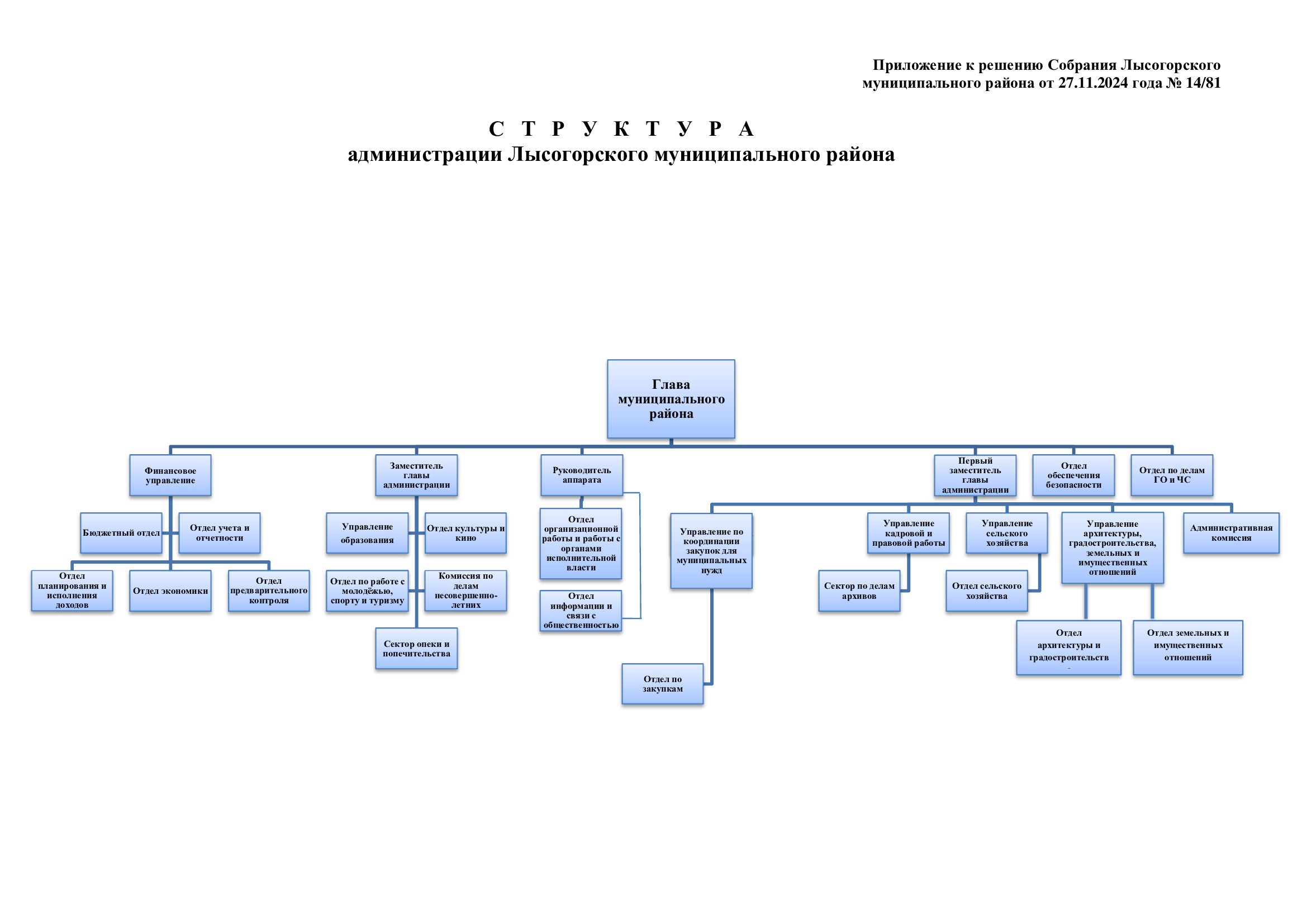 Действующая структура.